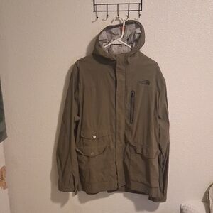 The North Face Men's Green Hooded Raincoat